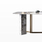 Traditional Luxury Dining Table Rectangle Sintered Stone Dining Table with Gold Frame for Home Clearhalo ' dining_table' 'Dining Tables & Seating' 'Dining Tables' 'furn' 'furn_dining_table' 'Furniture' 'furniture_dining_table' 'Kitchen & Dining Furniture' 'kitchen&dining_furn' 'kitchen' 'kitchen_dining_table' 4287887