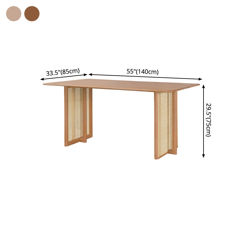Ashwood Solid Wood Dining Table Wood Color Simplicity Fixed Table for Dining Room Clearhalo ' dining_table' 'Dining Tables & Seating' 'Dining Tables' 'furn' 'furn_dining_table' 'Furniture' 'furniture_dining_table' 'Kitchen & Dining Furniture' 'kitchen&dining_furn' 'kitchen' 'kitchen_dining_table' 4287913
