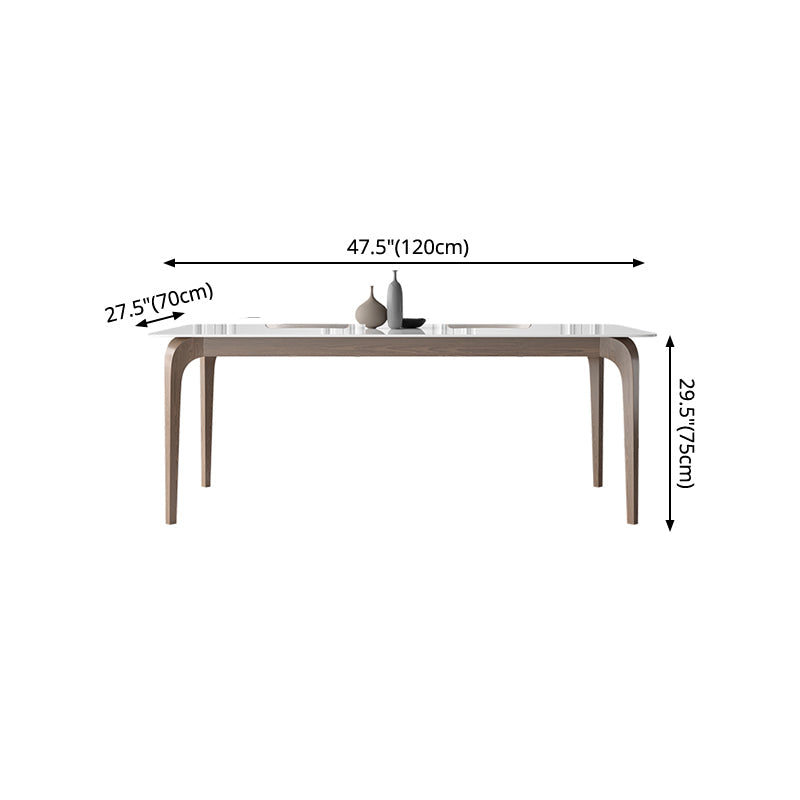 Medieval Modern Sintered Stone Table for Restaurant Rectangle Table with Wooden 4 Legs Clearhalo ' dining_table' 'Dining Tables & Seating' 'Dining Tables' 'furn' 'furn_dining_table' 'Furniture' 'furniture_dining_table' 'Kitchen & Dining Furniture' 'kitchen&dining_furn' 'kitchen' 'kitchen_dining_table' 4287940