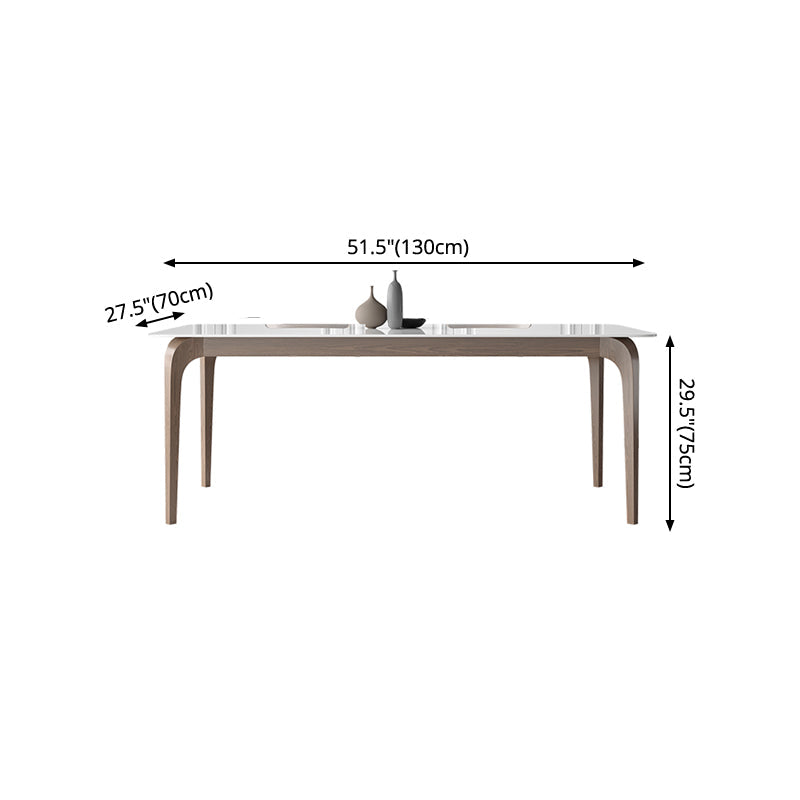 Medieval Modern Sintered Stone Table for Restaurant Rectangle Table with Wooden 4 Legs Clearhalo ' dining_table' 'Dining Tables & Seating' 'Dining Tables' 'furn' 'furn_dining_table' 'Furniture' 'furniture_dining_table' 'Kitchen & Dining Furniture' 'kitchen&dining_furn' 'kitchen' 'kitchen_dining_table' 4287941