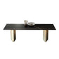 Metal Traditional Luxury Rectangle Table Black Sintered Stone Top Table for Dining Room Gold Without Chairs Clearhalo ' dining_table' 'Dining Tables & Seating' 'Dining Tables' 'furn' 'furn_dining_table' 'Furniture' 'furniture_dining_table' 'Kitchen & Dining Furniture' 'kitchen&dining_furn' 'kitchen' 'kitchen_dining_table' 4287948
