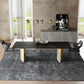 Metal Traditional Luxury Rectangle Table Black Sintered Stone Top Table for Dining Room Clearhalo ' dining_table' 'Dining Tables & Seating' 'Dining Tables' 'furn' 'furn_dining_table' 'Furniture' 'furniture_dining_table' 'Kitchen & Dining Furniture' 'kitchen&dining_furn' 'kitchen' 'kitchen_dining_table' 4287954