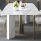 Traditional Luxury Dining Table Rectangle Sintered Stone White Dining Table for Dinning Room Clearhalo ' dining_table' 'Dining Tables & Seating' 'Dining Tables' 'furn' 'furn_dining_table' 'Furniture' 'furniture_dining_table' 'Kitchen & Dining Furniture' 'kitchen&dining_furn' 'kitchen' 'kitchen_dining_table' 4287964