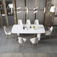 Traditional Luxury Dining Table Rectangle Sintered Stone White Dining Table for Dinning Room Clearhalo ' dining_table' 'Dining Tables & Seating' 'Dining Tables' 'furn' 'furn_dining_table' 'Furniture' 'furniture_dining_table' 'Kitchen & Dining Furniture' 'kitchen&dining_furn' 'kitchen' 'kitchen_dining_table' 4287967