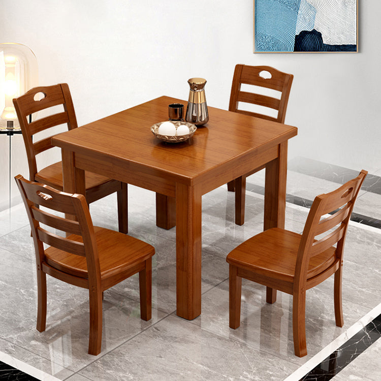 Industrial Style Dining Site Table Square Rubberwood Solid Wood Furniture Clearhalo ' dining_table' 'Dining Tables & Seating' 'Dining Tables' 'furn' 'furn_dining_table' 'Furniture' 'furniture_dining_table' 'Kitchen & Dining Furniture' 'kitchen&dining_furn' 'kitchen' 'kitchen_dining_table' 4287982