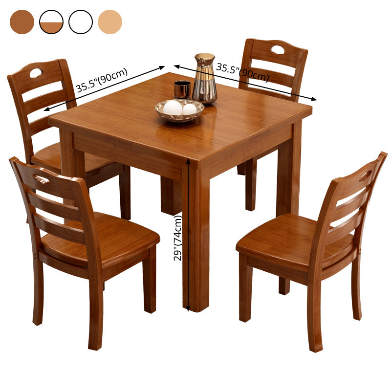 Industrial Style Dining Site Table Square Rubberwood Solid Wood Furniture Clearhalo ' dining_table' 'Dining Tables & Seating' 'Dining Tables' 'furn' 'furn_dining_table' 'Furniture' 'furniture_dining_table' 'Kitchen & Dining Furniture' 'kitchen&dining_furn' 'kitchen' 'kitchen_dining_table' 4287985