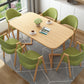 Rectangle Artificial Wood Table for Restaurant Modern Dining Table with Double Pedestal Clearhalo ' dining_table' 'Dining Tables & Seating' 'Dining Tables' 'furn' 'furn_dining_table' 'Furniture' 'furniture_dining_table' 'Kitchen & Dining Furniture' 'kitchen&dining_furn' 'kitchen' 'kitchen_dining_table' 4288001