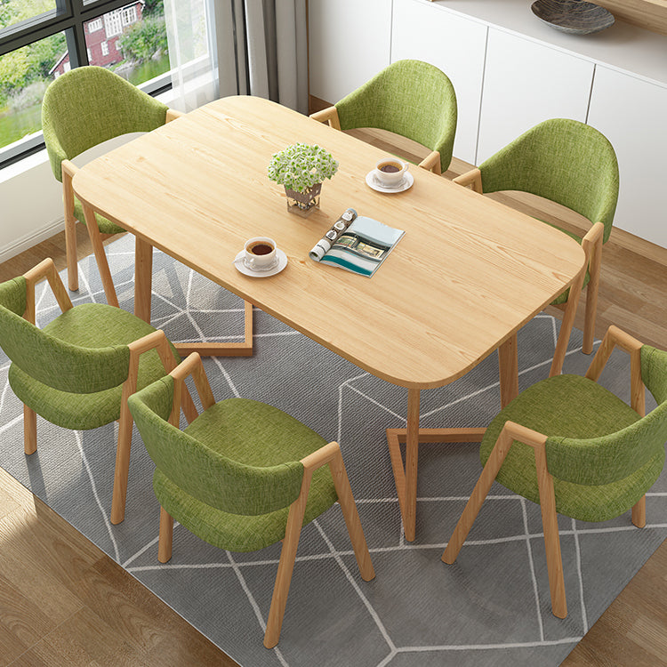 Rectangle Artificial Wood Table for Restaurant Modern Dining Table with Double Pedestal Clearhalo ' dining_table' 'Dining Tables & Seating' 'Dining Tables' 'furn' 'furn_dining_table' 'Furniture' 'furniture_dining_table' 'Kitchen & Dining Furniture' 'kitchen&dining_furn' 'kitchen' 'kitchen_dining_table' 4288001