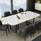 Traditional Luxury Dining Table Rectangle Sintered Stone Sled Dining Table Clearhalo ' dining_table' 'Dining Tables & Seating' 'Dining Tables' 'furn' 'furn_dining_table' 'Furniture' 'furniture_dining_table' 'Kitchen & Dining Furniture' 'kitchen&dining_furn' 'kitchen' 'kitchen_dining_table' 4288019