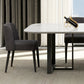 Traditional Luxury Dining Table Rectangle Sintered Stone Sled Dining Table Clearhalo ' dining_table' 'Dining Tables & Seating' 'Dining Tables' 'furn' 'furn_dining_table' 'Furniture' 'furniture_dining_table' 'Kitchen & Dining Furniture' 'kitchen&dining_furn' 'kitchen' 'kitchen_dining_table' 4288023