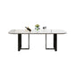 Traditional Luxury Dining Table Rectangle Sintered Stone Sled Dining Table Black Without Chairs Clearhalo ' dining_table' 'Dining Tables & Seating' 'Dining Tables' 'furn' 'furn_dining_table' 'Furniture' 'furniture_dining_table' 'Kitchen & Dining Furniture' 'kitchen&dining_furn' 'kitchen' 'kitchen_dining_table' 4288026