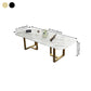 Traditional Luxury Dining Table Rectangle Sintered Stone Sled Dining Table Clearhalo ' dining_table' 'Dining Tables & Seating' 'Dining Tables' 'furn' 'furn_dining_table' 'Furniture' 'furniture_dining_table' 'Kitchen & Dining Furniture' 'kitchen&dining_furn' 'kitchen' 'kitchen_dining_table' 4288030