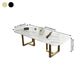 Traditional Luxury Dining Table Rectangle Sintered Stone Sled Dining Table Clearhalo ' dining_table' 'Dining Tables & Seating' 'Dining Tables' 'furn' 'furn_dining_table' 'Furniture' 'furniture_dining_table' 'Kitchen & Dining Furniture' 'kitchen&dining_furn' 'kitchen' 'kitchen_dining_table' 4288034