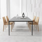 Medieval Modern Sintered Stone Table Rectangle Table with Metal 4 Legs Clearhalo ' dining_table' 'Dining Tables & Seating' 'Dining Tables' 'Furniture' 'furniture_dining_table' 'Kitchen & Dining Furniture' 'kitchen&dining_furn' 'kitchen' 'kitchen_dining_table' 4288039