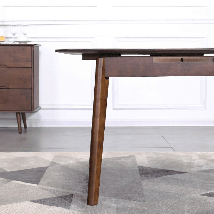 Minimalist Extendable Solid Wood Table Rectangle Shape Standard Dining Table for Kitchen Clearhalo ' dining_table' 'Dining Tables & Seating' 'Dining Tables' 'furn' 'furn_dining_table' 'Furniture' 'furniture_dining_table' 'Kitchen & Dining Furniture' 'kitchen&dining_furn' 'kitchen' 'kitchen_dining_table' 4288054