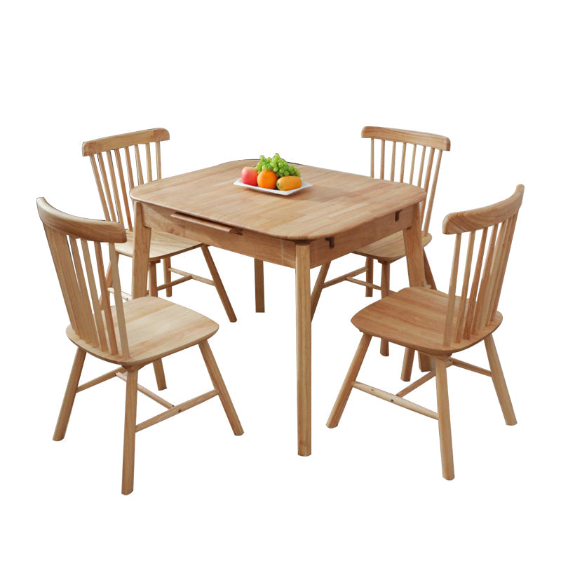 Minimalist Extendable Solid Wood Table Rectangle Shape Standard Dining Table for Kitchen Natural Without Chairs Clearhalo ' dining_table' 'Dining Tables & Seating' 'Dining Tables' 'furn' 'furn_dining_table' 'Furniture' 'furniture_dining_table' 'Kitchen & Dining Furniture' 'kitchen&dining_furn' 'kitchen' 'kitchen_dining_table' 4288056