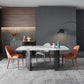 Metal Traditional Luxury Rectangle Table Sintered Stone Top Indoor Table for Home Clearhalo ' dining_table' 'Dining Tables & Seating' 'Dining Tables' 'furn' 'furn_dining_table' 'Furniture' 'furniture_dining_table' 'Kitchen & Dining Furniture' 'kitchen&dining_furn' 'kitchen' 'kitchen_dining_table' 4288063