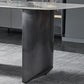 Metal Traditional Luxury Rectangle Table Sintered Stone Top Indoor Table for Home Clearhalo ' dining_table' 'Dining Tables & Seating' 'Dining Tables' 'furn' 'furn_dining_table' 'Furniture' 'furniture_dining_table' 'Kitchen & Dining Furniture' 'kitchen&dining_furn' 'kitchen' 'kitchen_dining_table' 4288068