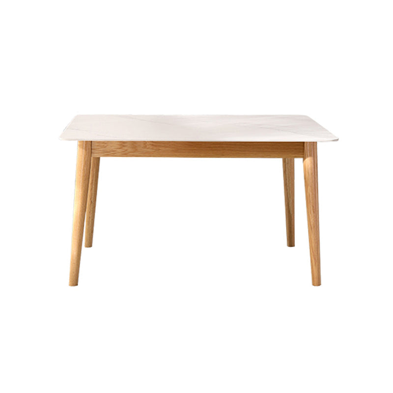 Contemporary White Rectangle Shape Table Sintered Stone Standard Dining Table for Kitchen Without Chairs Clearhalo ' dining_table' 'Dining Tables & Seating' 'Dining Tables' 'furn' 'furn_dining_table' 'Furniture' 'furniture_dining_table' 'Kitchen & Dining Furniture' 'kitchen&dining_furn' 'kitchen' 'kitchen_dining_table' 4288079