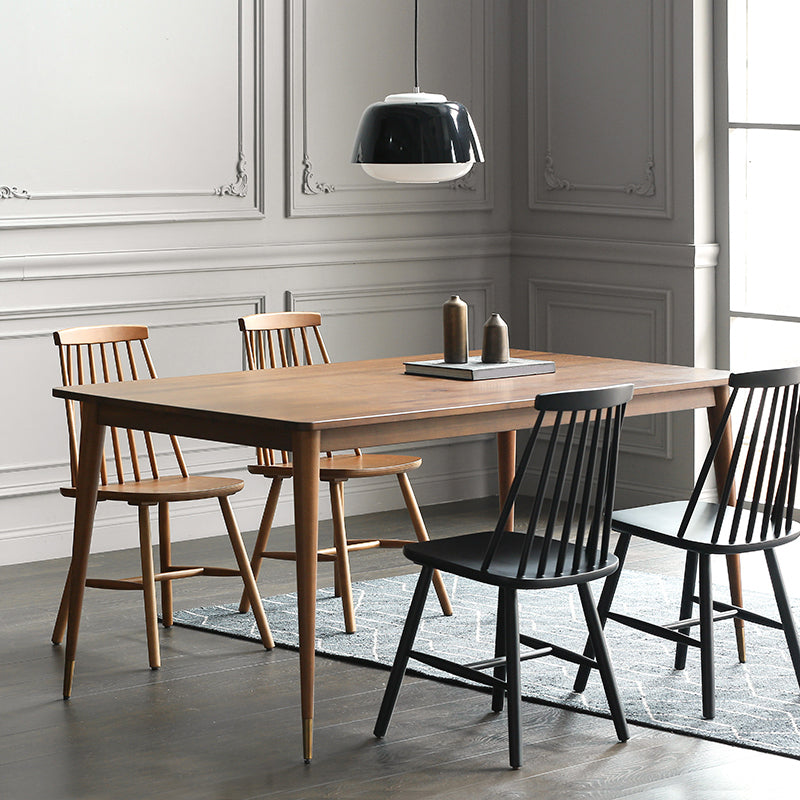 Rectangle Shape Luxury Dining Table Wood Color Fixed Table with Pinewood Solid Wood Clearhalo ' dining_table' 'Dining Tables & Seating' 'Dining Tables' 'furn' 'furn_dining_table' 'Furniture' 'furniture_dining_table' 'Kitchen & Dining Furniture' 'kitchen&dining_furn' 'kitchen' 'kitchen_dining_table' 4288100