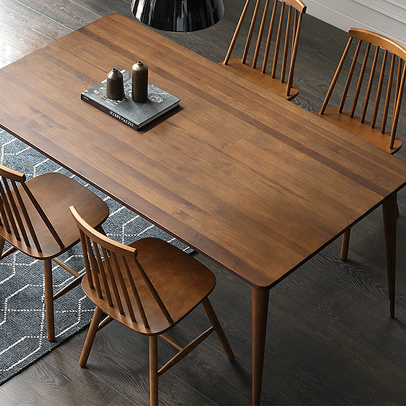 Rectangle Shape Luxury Dining Table Wood Color Fixed Table with Pinewood Solid Wood Clearhalo ' dining_table' 'Dining Tables & Seating' 'Dining Tables' 'furn' 'furn_dining_table' 'Furniture' 'furniture_dining_table' 'Kitchen & Dining Furniture' 'kitchen&dining_furn' 'kitchen' 'kitchen_dining_table' 4288103