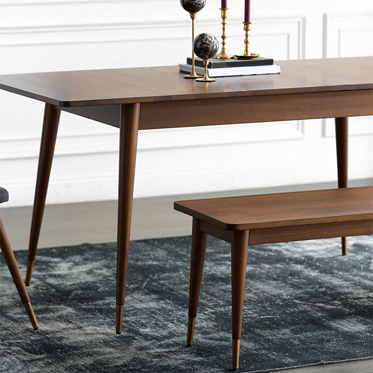 Rectangle Shape Luxury Dining Table Wood Color Fixed Table with Pinewood Solid Wood Clearhalo ' dining_table' 'Dining Tables & Seating' 'Dining Tables' 'furn' 'furn_dining_table' 'Furniture' 'furniture_dining_table' 'Kitchen & Dining Furniture' 'kitchen&dining_furn' 'kitchen' 'kitchen_dining_table' 4288105