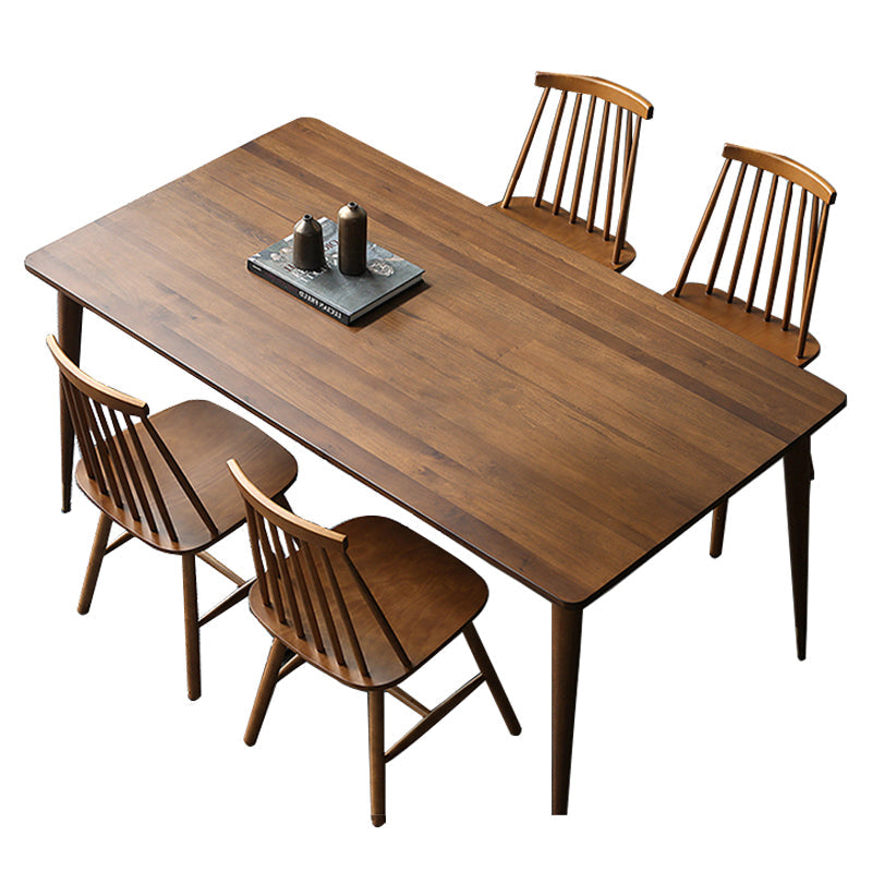 Rectangle Shape Luxury Dining Table Wood Color Fixed Table with Pinewood Solid Wood Clearhalo ' dining_table' 'Dining Tables & Seating' 'Dining Tables' 'furn' 'furn_dining_table' 'Furniture' 'furniture_dining_table' 'Kitchen & Dining Furniture' 'kitchen&dining_furn' 'kitchen' 'kitchen_dining_table' 4288106