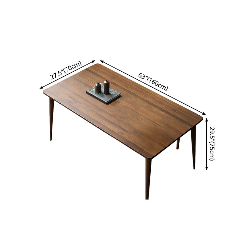 Rectangle Shape Luxury Dining Table Wood Color Fixed Table with Pinewood Solid Wood Clearhalo ' dining_table' 'Dining Tables & Seating' 'Dining Tables' 'furn' 'furn_dining_table' 'Furniture' 'furniture_dining_table' 'Kitchen & Dining Furniture' 'kitchen&dining_furn' 'kitchen' 'kitchen_dining_table' 4288109