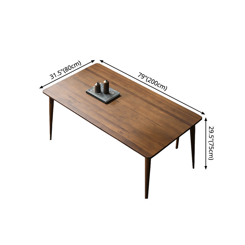 Rectangle Shape Luxury Dining Table Wood Color Fixed Table with Pinewood Solid Wood Clearhalo ' dining_table' 'Dining Tables & Seating' 'Dining Tables' 'furn' 'furn_dining_table' 'Furniture' 'furniture_dining_table' 'Kitchen & Dining Furniture' 'kitchen&dining_furn' 'kitchen' 'kitchen_dining_table' 4288111