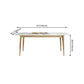 Luxury Sintered Stone Dining Table Rectangle Table with Metal Base and 4 Legs in Gold Clearhalo ' dining_table' 'Dining Tables & Seating' 'Dining Tables' 'furn' 'furn_dining_table' 'Furniture' 'furniture_dining_table' 'Kitchen & Dining Furniture' 'kitchen&dining_furn' 'kitchen' 'kitchen_dining_table' 4288119