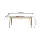 Luxury Sintered Stone Dining Table Rectangle Table with Metal Base and 4 Legs in Gold Clearhalo ' dining_table' 'Dining Tables & Seating' 'Dining Tables' 'furn' 'furn_dining_table' 'Furniture' 'furniture_dining_table' 'Kitchen & Dining Furniture' 'kitchen&dining_furn' 'kitchen' 'kitchen_dining_table' 4288121