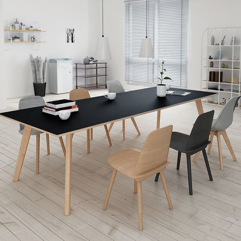 Rectangle 4 Legs Furniture Solid Wood Simplicity Table for Dining Room Black Without Chairs Clearhalo ' dining_table' 'Dining Tables & Seating' 'Dining Tables' 'furn' 'furn_dining_table' 'Furniture' 'furniture_dining_table' 'Kitchen & Dining Furniture' 'kitchen&dining_furn' 'kitchen' 'kitchen_dining_table' 4288125