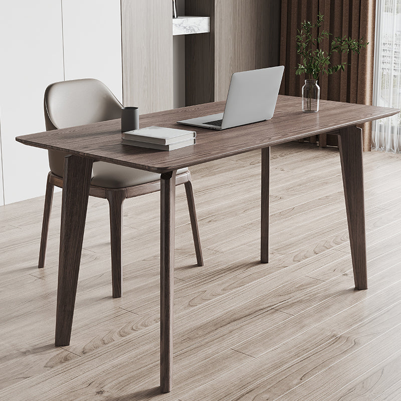 Rectangle Casual Dining Table Brown Tone Fixed Table with Ashwood Solid Wood Clearhalo ' dining_table' 'Dining Tables & Seating' 'Dining Tables' 'furn' 'furn_dining_table' 'Furniture' 'furniture_dining_table' 'Kitchen & Dining Furniture' 'kitchen&dining_furn' 'kitchen' 'kitchen_dining_table' 4288148