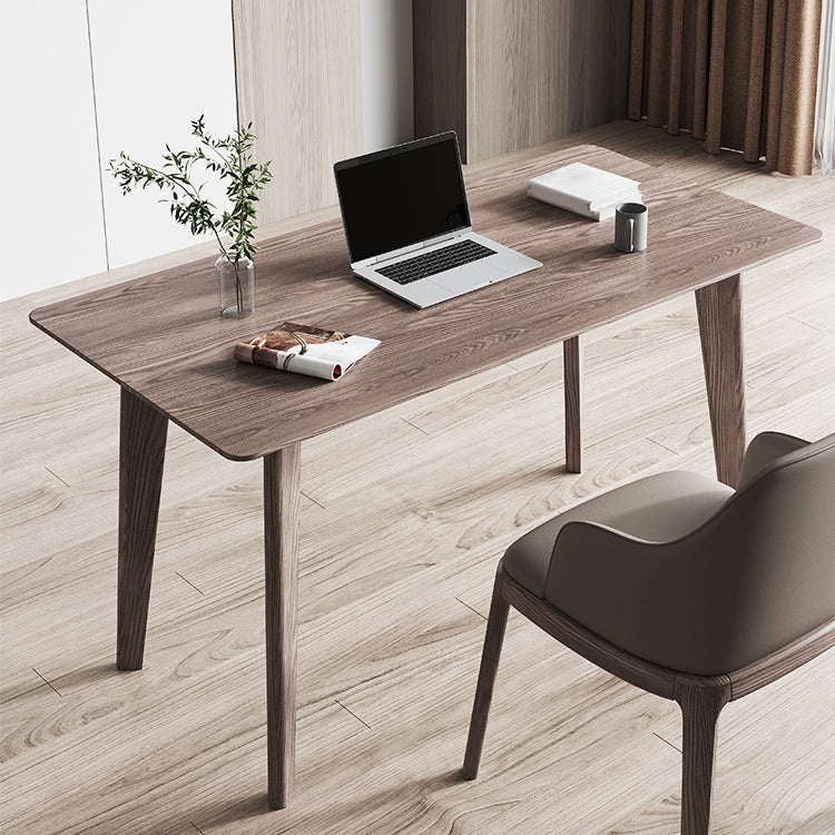 Rectangle Casual Dining Table Brown Tone Fixed Table with Ashwood Solid Wood Clearhalo ' dining_table' 'Dining Tables & Seating' 'Dining Tables' 'furn' 'furn_dining_table' 'Furniture' 'furniture_dining_table' 'Kitchen & Dining Furniture' 'kitchen&dining_furn' 'kitchen' 'kitchen_dining_table' 4288150