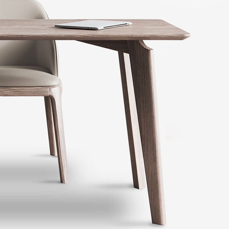 Rectangle Casual Dining Table Brown Tone Fixed Table with Ashwood Solid Wood Clearhalo ' dining_table' 'Dining Tables & Seating' 'Dining Tables' 'furn' 'furn_dining_table' 'Furniture' 'furniture_dining_table' 'Kitchen & Dining Furniture' 'kitchen&dining_furn' 'kitchen' 'kitchen_dining_table' 4288154