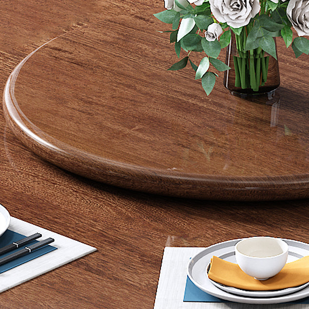 30.7''H Modern Brown Extendable Table Solid Wood Round Dining Table with 4 Legs Base Clearhalo ' dining_table' 'Dining Tables & Seating' 'Dining Tables' 'furn' 'furn_dining_table' 'Furniture' 'furniture_dining_table' 'Kitchen & Dining Furniture' 'kitchen&dining_furn' 'kitchen' 'kitchen_dining_table' 4288165