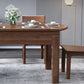 30.7''H Modern Brown Extendable Table Solid Wood Round Dining Table with 4 Legs Base Clearhalo ' dining_table' 'Dining Tables & Seating' 'Dining Tables' 'furn' 'furn_dining_table' 'Furniture' 'furniture_dining_table' 'Kitchen & Dining Furniture' 'kitchen&dining_furn' 'kitchen' 'kitchen_dining_table' 4288166