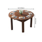 30.7''H Modern Brown Extendable Table Solid Wood Round Dining Table with 4 Legs Base Clearhalo ' dining_table' 'Dining Tables & Seating' 'Dining Tables' 'furn' 'furn_dining_table' 'Furniture' 'furniture_dining_table' 'Kitchen & Dining Furniture' 'kitchen&dining_furn' 'kitchen' 'kitchen_dining_table' 4288171