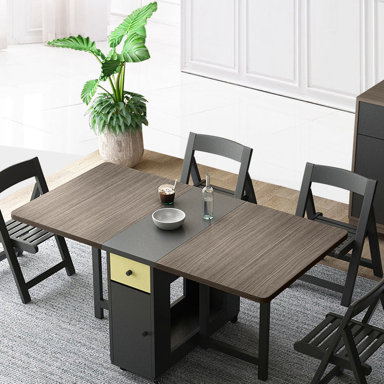 Mid-Century Dining Table Rectangle Drop-Leaf Sintered Stone Table for Home (only Table) Clearhalo ' dining_table' 'Dining Tables & Seating' 'Dining Tables' 'furn' 'furn_dining_table' 'Furniture' 'furniture_dining_table' 'Kitchen & Dining Furniture' 'kitchen&dining_furn' 'kitchen' 'kitchen_dining_table' 4288172