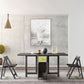 Mid-Century Dining Table Rectangle Drop-Leaf Sintered Stone Table for Home (only Table) Clearhalo ' dining_table' 'Dining Tables & Seating' 'Dining Tables' 'furn' 'furn_dining_table' 'Furniture' 'furniture_dining_table' 'Kitchen & Dining Furniture' 'kitchen&dining_furn' 'kitchen' 'kitchen_dining_table' 4288175