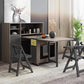 Mid-Century Dining Table Rectangle Drop-Leaf Sintered Stone Table for Home (only Table) Clearhalo ' dining_table' 'Dining Tables & Seating' 'Dining Tables' 'furn' 'furn_dining_table' 'Furniture' 'furniture_dining_table' 'Kitchen & Dining Furniture' 'kitchen&dining_furn' 'kitchen' 'kitchen_dining_table' 4288176