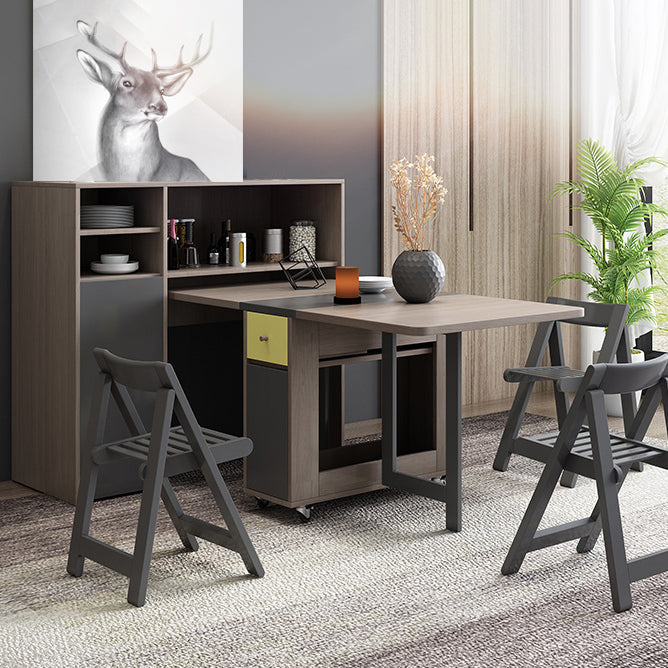 Mid-Century Dining Table Rectangle Drop-Leaf Sintered Stone Table for Home (only Table) Clearhalo ' dining_table' 'Dining Tables & Seating' 'Dining Tables' 'furn' 'furn_dining_table' 'Furniture' 'furniture_dining_table' 'Kitchen & Dining Furniture' 'kitchen&dining_furn' 'kitchen' 'kitchen_dining_table' 4288176