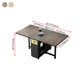 Mid-Century Dining Table Rectangle Drop-Leaf Sintered Stone Table for Home (only Table) Clearhalo ' dining_table' 'Dining Tables & Seating' 'Dining Tables' 'furn' 'furn_dining_table' 'Furniture' 'furniture_dining_table' 'Kitchen & Dining Furniture' 'kitchen&dining_furn' 'kitchen' 'kitchen_dining_table' 4288181
