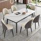 Sintered Stone White Tone Table Luxury Style 4 Legs Table for Dining Room Clearhalo ' dining_table' 'Dining Tables & Seating' 'Dining Tables' 'furn' 'furn_dining_table' 'Furniture' 'furniture_dining_table' 'Kitchen & Dining Furniture' 'kitchen&dining_furn' 'kitchen' 'kitchen_dining_table' 4288183