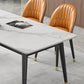 Sintered Stone White Tone Table Luxury Style 4 Legs Table for Dining Room Clearhalo ' dining_table' 'Dining Tables & Seating' 'Dining Tables' 'furn' 'furn_dining_table' 'Furniture' 'furniture_dining_table' 'Kitchen & Dining Furniture' 'kitchen&dining_furn' 'kitchen' 'kitchen_dining_table' 4288188