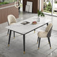 Sintered Stone White Tone Table Luxury Style 4 Legs Table for Dining Room Clearhalo ' dining_table' 'Dining Tables & Seating' 'Dining Tables' 'furn' 'furn_dining_table' 'Furniture' 'furniture_dining_table' 'Kitchen & Dining Furniture' 'kitchen&dining_furn' 'kitchen' 'kitchen_dining_table' 4288189