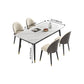 Sintered Stone White Tone Table Luxury Style 4 Legs Table for Dining Room Clearhalo ' dining_table' 'Dining Tables & Seating' 'Dining Tables' 'furn' 'furn_dining_table' 'Furniture' 'furniture_dining_table' 'Kitchen & Dining Furniture' 'kitchen&dining_furn' 'kitchen' 'kitchen_dining_table' 4288191