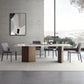 Metal Traditional Luxury Rectangle Table White Sintered Stone Table Clearhalo ' dining_table' 'Dining Tables & Seating' 'Dining Tables' 'furn' 'furn_dining_table' 'Furniture' 'furniture_dining_table' 'Kitchen & Dining Furniture' 'kitchen&dining_furn' 'kitchen' 'kitchen_dining_table' 4288198