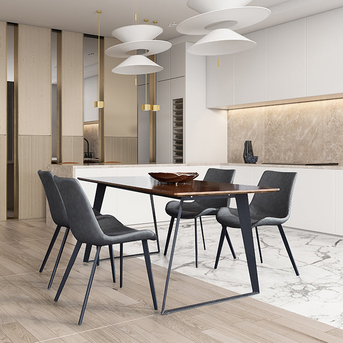 Industrial Brown Rectangle Shape Table Wood Standard Dining Table for Kitchen Clearhalo ' dining_table' 'Dining Tables & Seating' 'Dining Tables' 'furn' 'furn_dining_table' 'Furniture' 'furniture_dining_table' 'Kitchen & Dining Furniture' 'kitchen&dining_furn' 'kitchen' 'kitchen_dining_table' 4288210