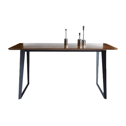 Industrial Brown Rectangle Shape Table Wood Standard Dining Table for Kitchen Without Chairs Clearhalo ' dining_table' 'Dining Tables & Seating' 'Dining Tables' 'furn' 'furn_dining_table' 'Furniture' 'furniture_dining_table' 'Kitchen & Dining Furniture' 'kitchen&dining_furn' 'kitchen' 'kitchen_dining_table' 4288213
